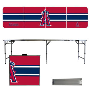 Los Angeles Angels Striped Design 8' Portable Folding Tailgate Table