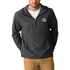 Men's Charcoal Loyola Chicago Ramblers Stretch Anorak Quarter-Zip Pullover Jacket