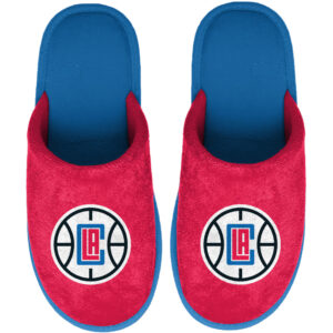 Youth FOCO Red LA Clippers Big Logo Scuff Slippers