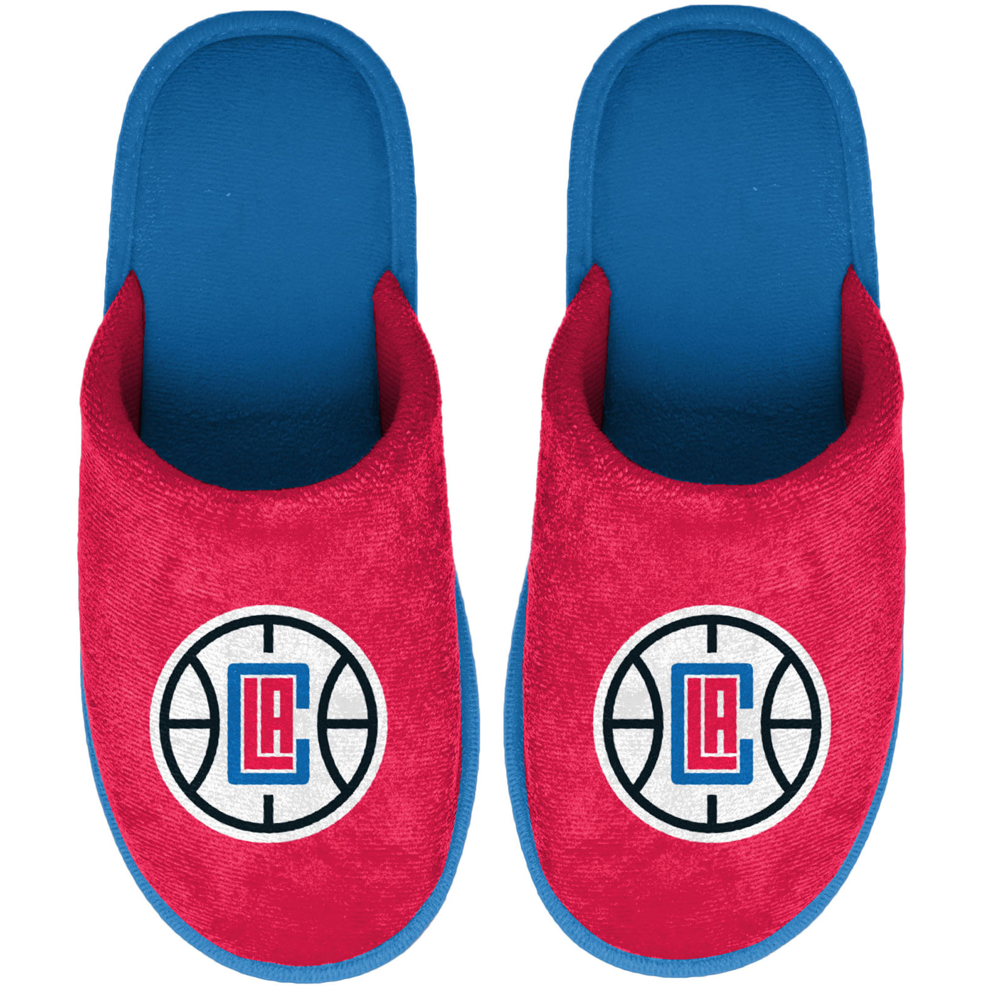 Youth FOCO Red LA Clippers Big Logo Scuff Slippers