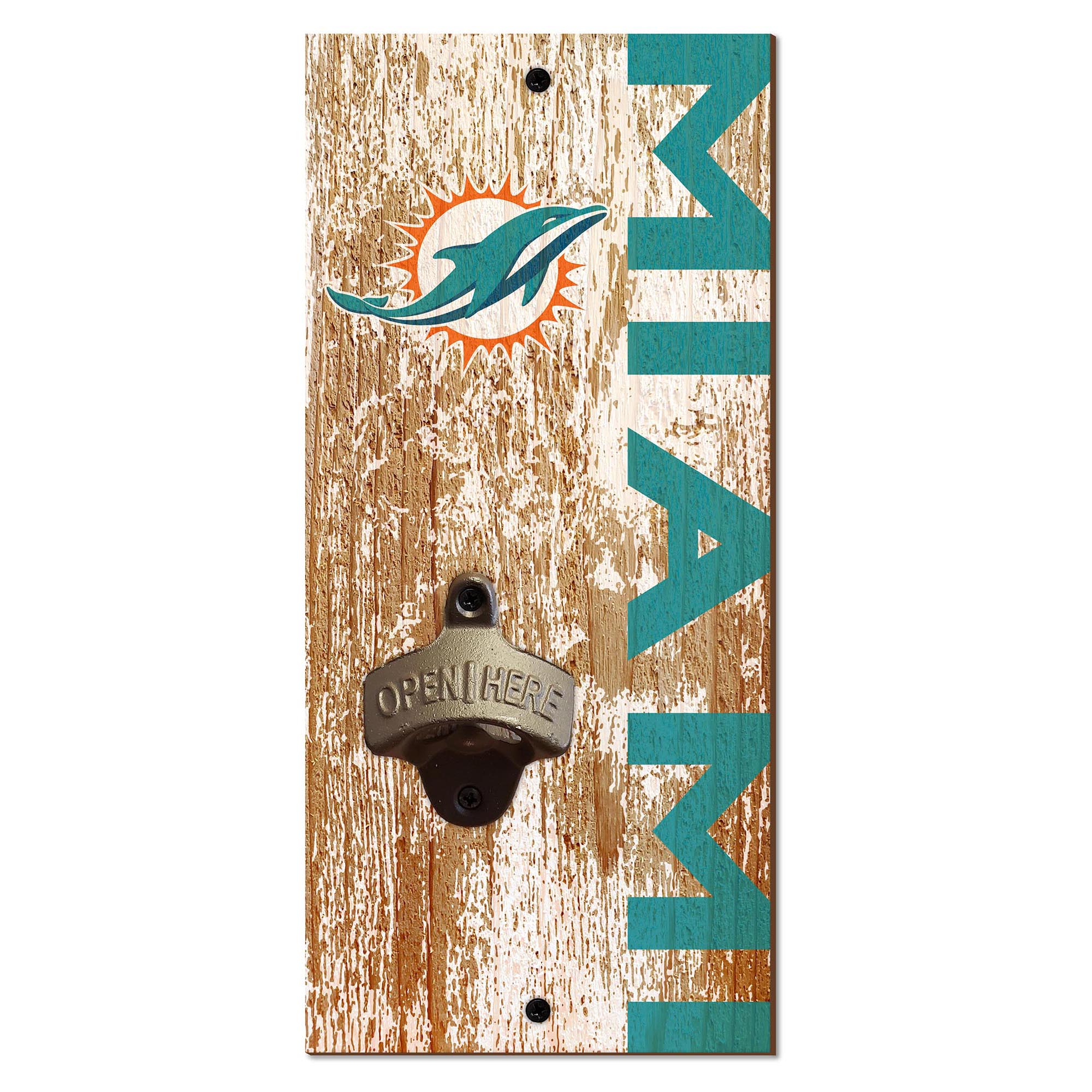 Miami Dolphins Distressed Bottle Opener
