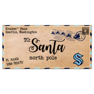 Seattle Kraken 6'' x 12'' Letter to Santa Sign