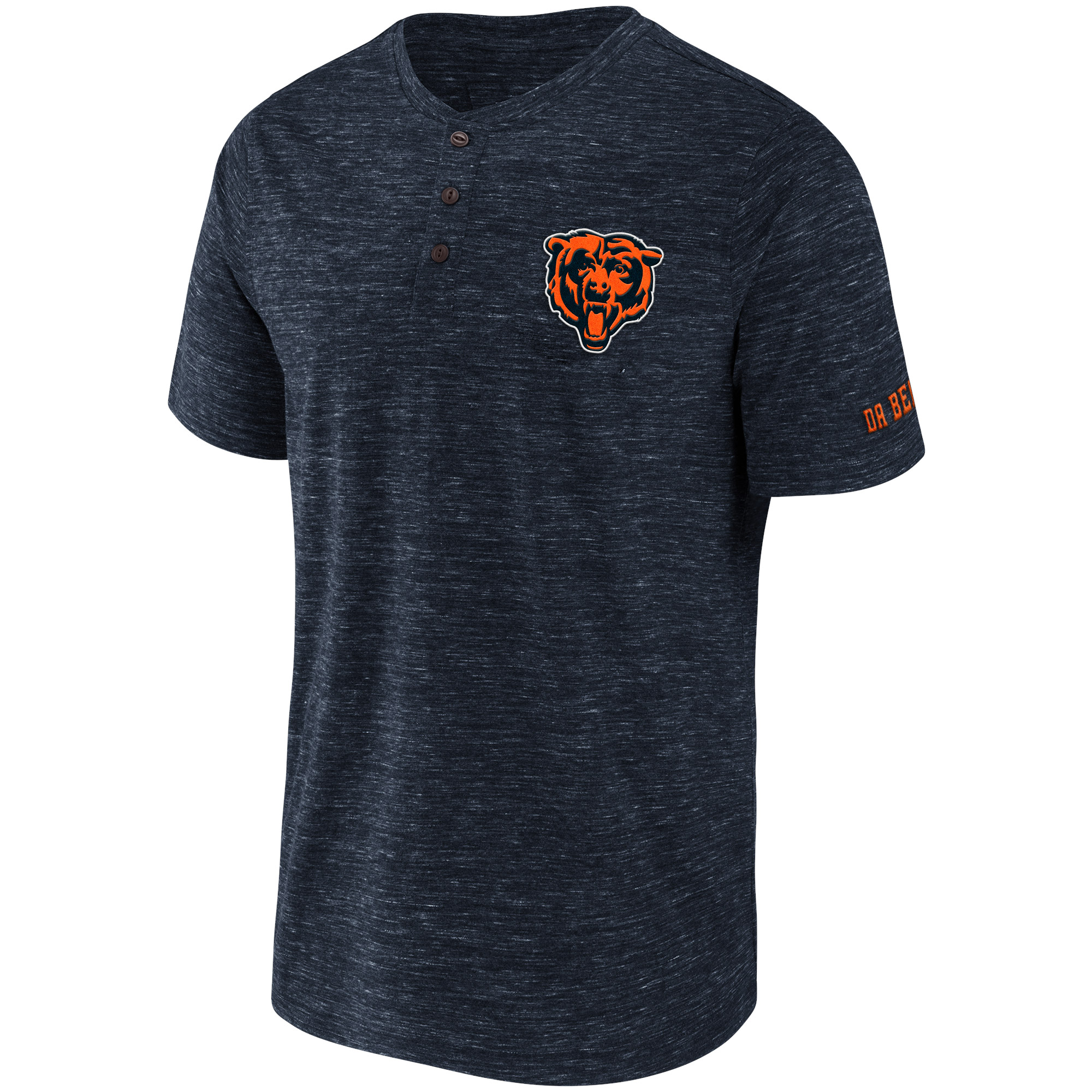 Men's NFL x Darius Rucker Collection by Fanatics Navy Chicago Bears Slub Henley T-Shirt - Image 3