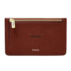 Women's Fossil Brown Penn State Nittany Lions Logan Leather Card Case