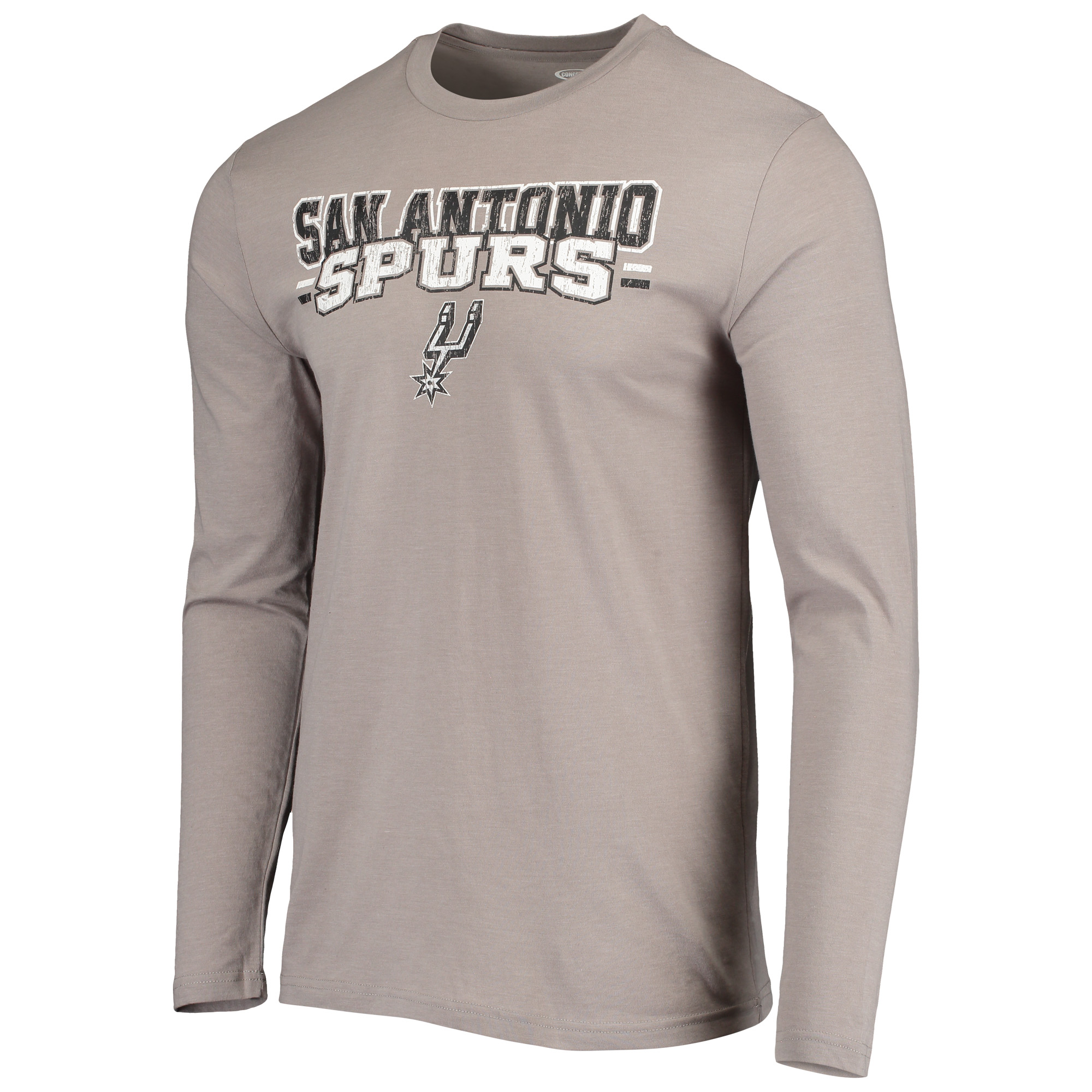 Men's Concepts Sport Gray/Black San Antonio Spurs Long Sleeve T-Shirt & Pants Sleep Set - Image 3