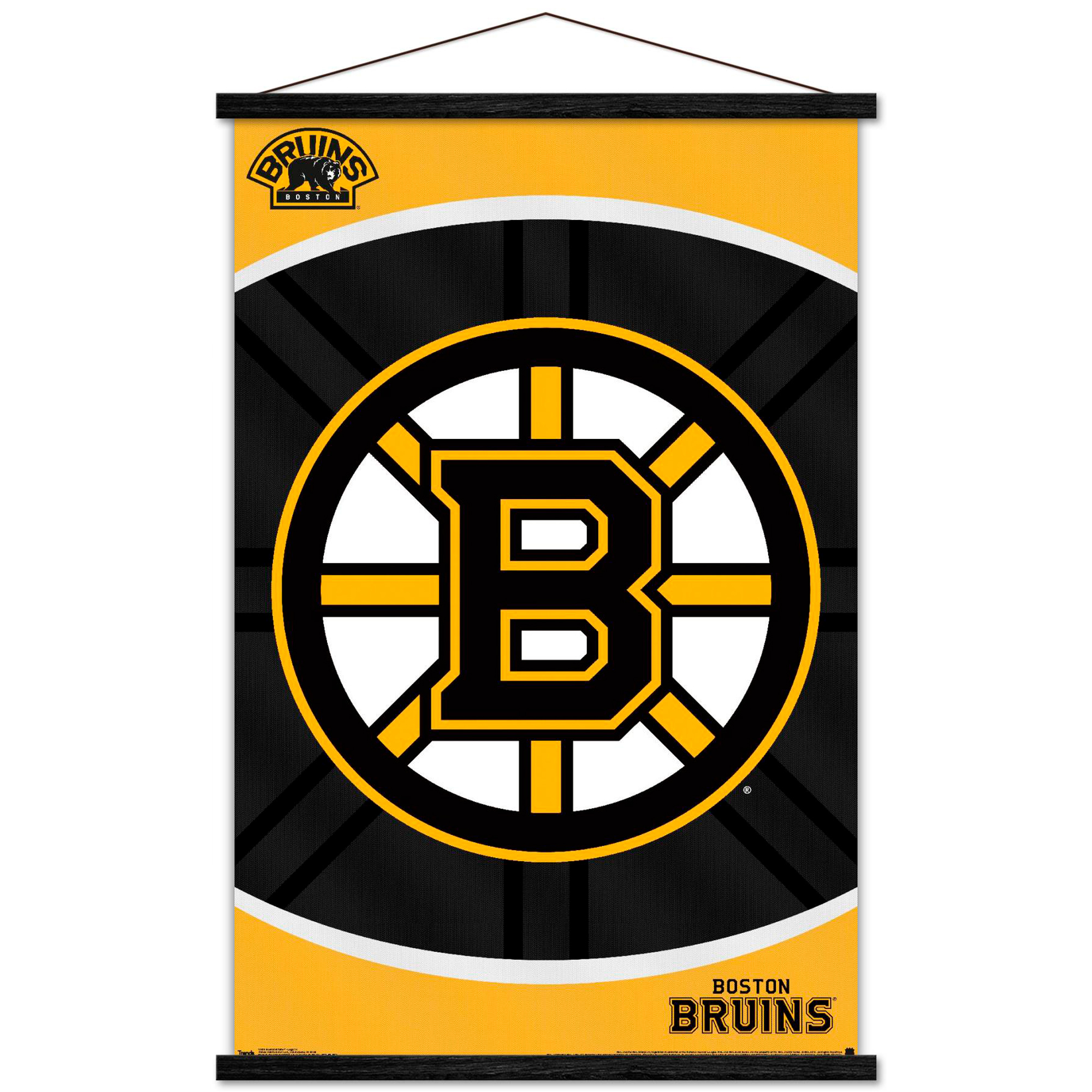 Boston Bruins 35.75'' x 24.25'' Hanging Framed Logo Poster - Image 5