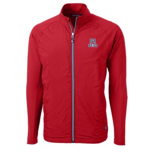 Men's Cutter & Buck Red Arizona Wildcats Adapt Eco Knit Full-Zip Jacket