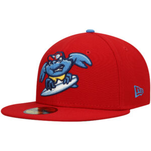Men's New Era Red Jersey Shore BlueClaws Authentic Collection Team Home 59FIFTY Fitted Hat
