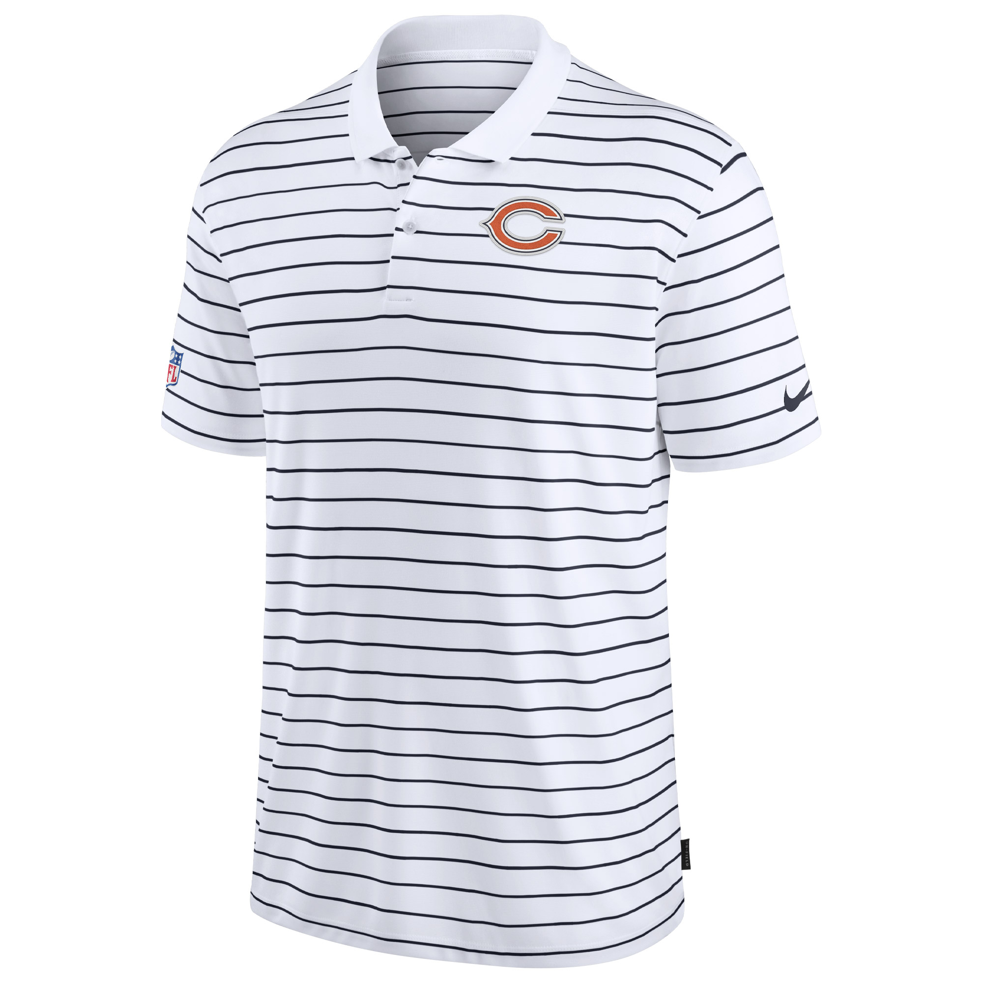 Men's Nike White Chicago Bears Sideline Lock Up Victory Performance Polo - Image 3
