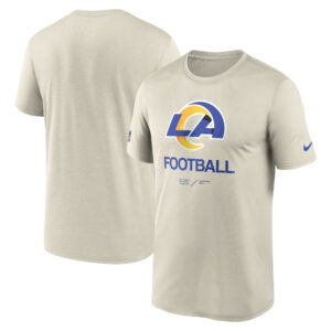 Men's Nike Cream Los Angeles Rams Sideline Infograph Performance T-Shirt