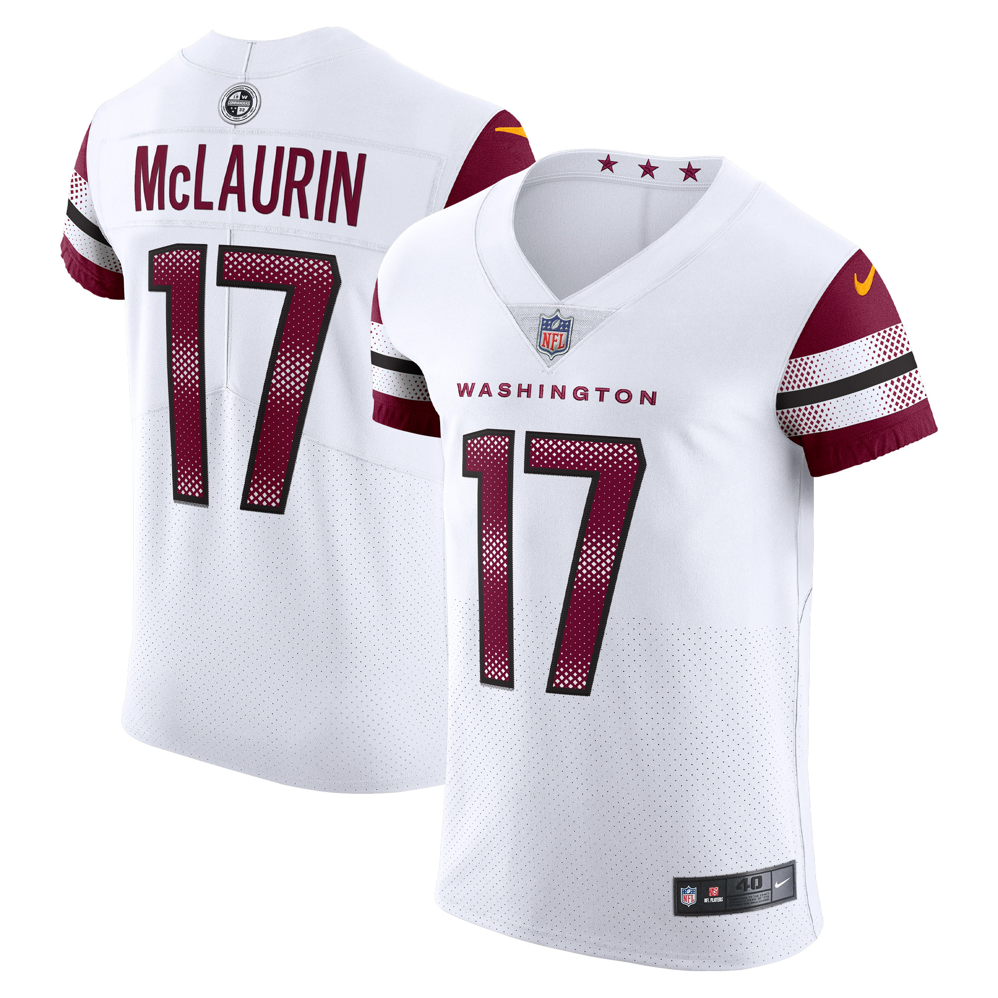 Men's Nike Terry McLaurin White Washington Commanders Vapor Elite Jersey - Image 2