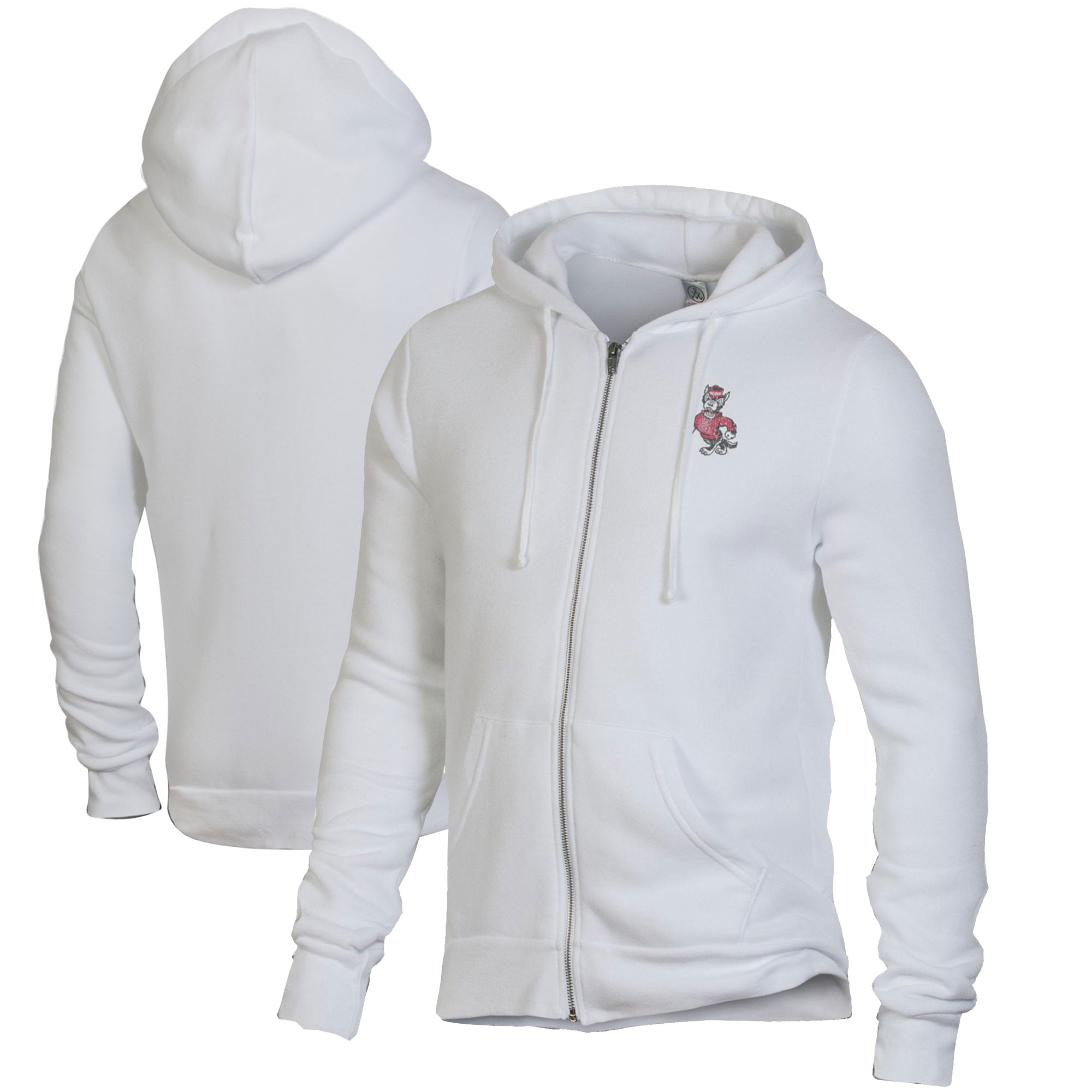 Men's White NC State Wolfpack Rocky Full-Zip Hoodie - Image 3