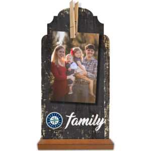 Seattle Mariners 6'' x 12'' Family Clothespin Sign