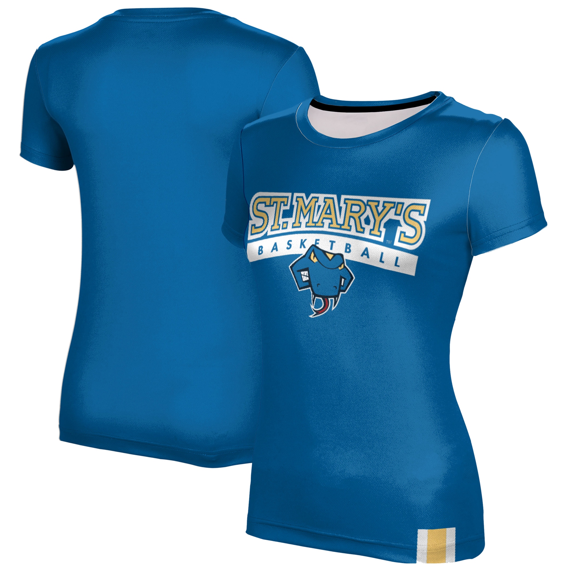 Women's Blue St. Mary's University Rattlers Basketball T-Shirt - Image 2