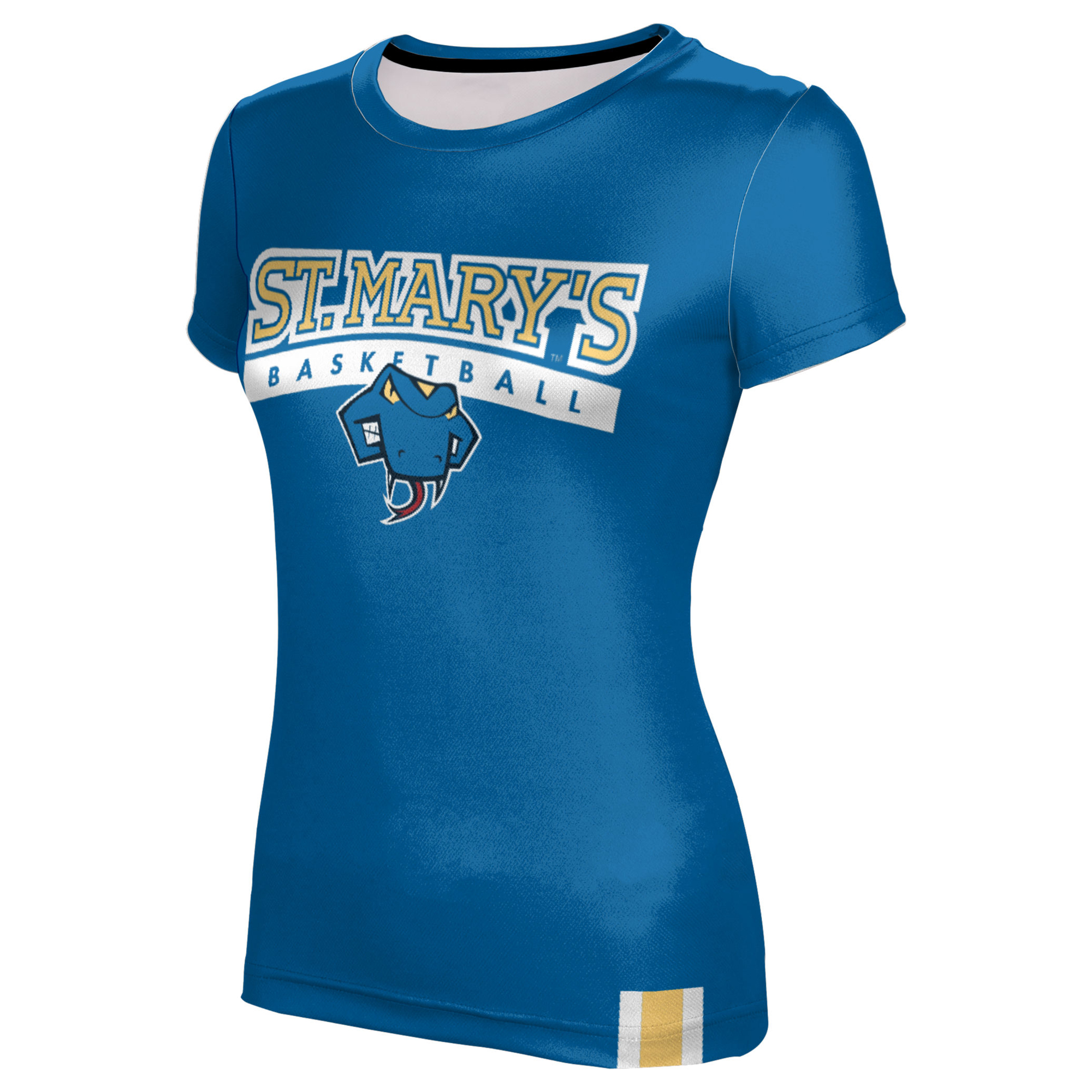 Women's Blue St. Mary's University Rattlers Basketball T-Shirt - Image 3