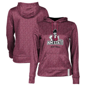 Women's Crimson New Mexico State Aggies Softball Pullover Hoodie