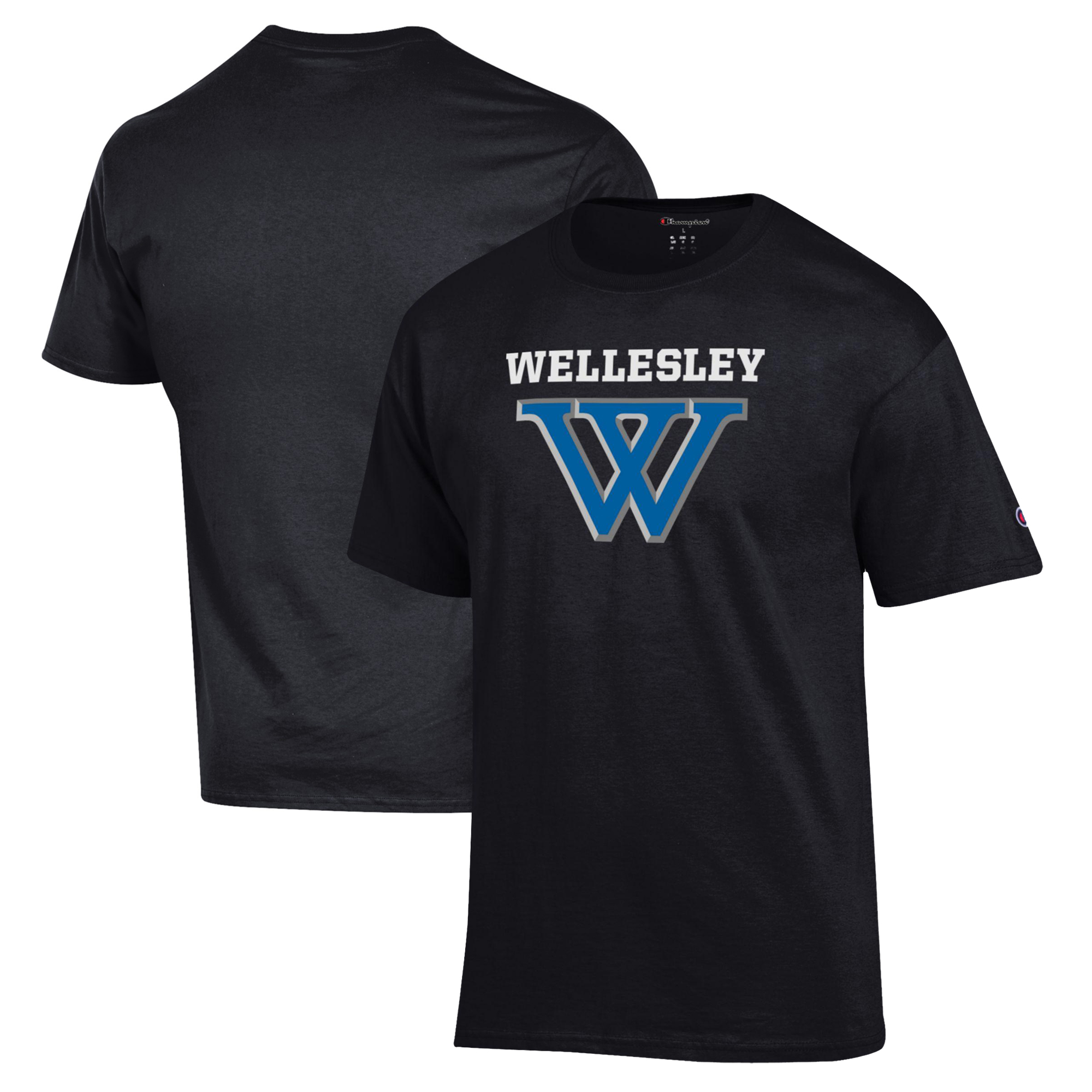Men's Champion Black Wellesley Blue Jersey T-Shirt
