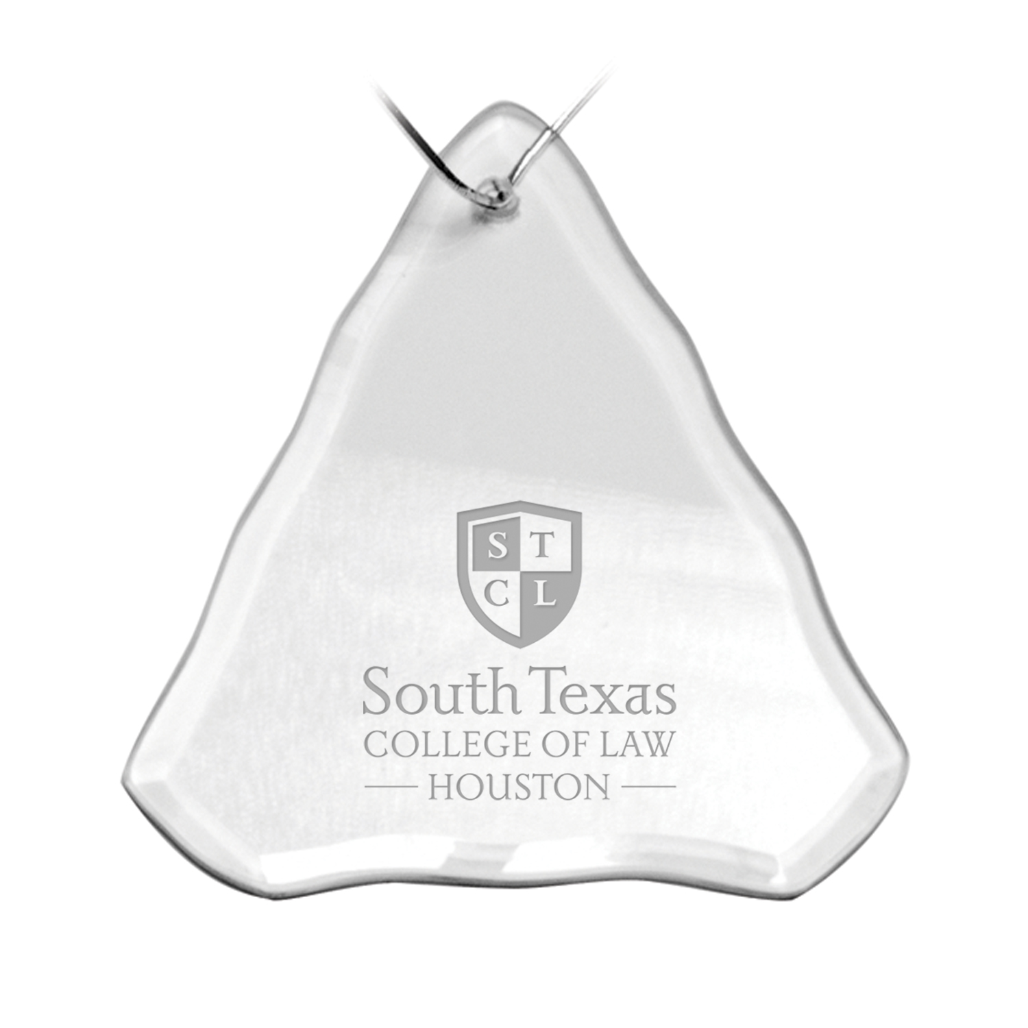 South Texas College of Law 3.25'' x 3.75'' Glass Tree Ornament