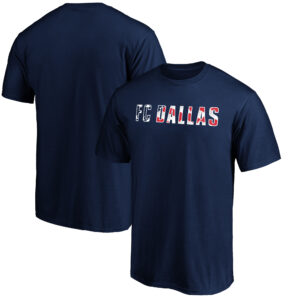 Men's Navy FC Dallas Banner Wave T-Shirt