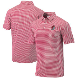 Men's Columbia Red Portland Trail Blazers Golf Club Invite Omni-Wick Polo