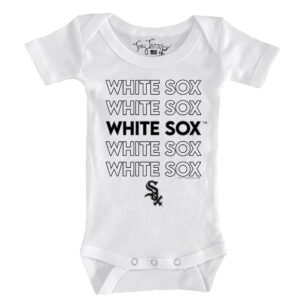 Infant Tiny Turnip White Chicago White Sox Stacked Bodysuit