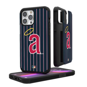 Los Angeles Angels Alternate Logo iPhone Pinstripe Cooperstown Design Rugged Case
