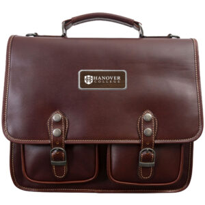 Brown Hanover Panthers Logo Plate Sabino Canyon Briefcase