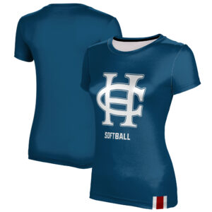 Women's ProSphere Blue Hanover Panthers Softball Logo Stripe T-Shirt