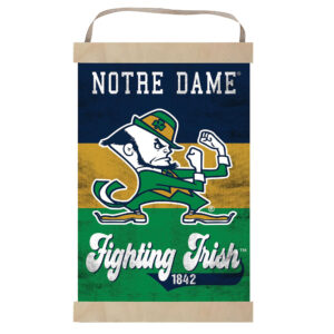 Notre Dame Fighting Irish Retro Logo Banner Sign