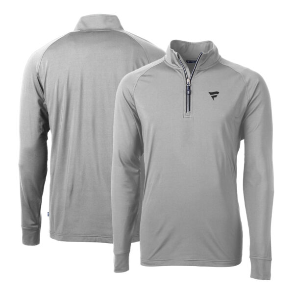 Men's Cutter & Buck Gray Fanatics Corporate Adapt Eco Knit Stretch Recycled Quarter-Zip Pullover Top - Image 5