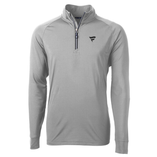 Men's Cutter & Buck Gray Fanatics Corporate Adapt Eco Knit Stretch Recycled Quarter-Zip Pullover Top - Image 6