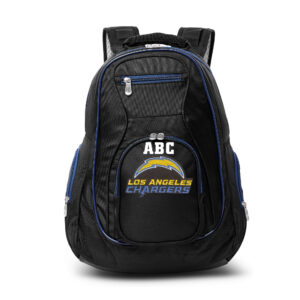 MOJO Black Los Angeles Chargers Personalized Premium Color Trim Backpack
