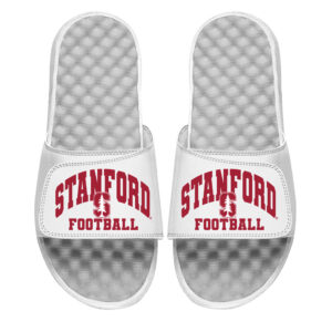 Youth ISlide White Stanford Cardinal Football Varsity Slide Sandals