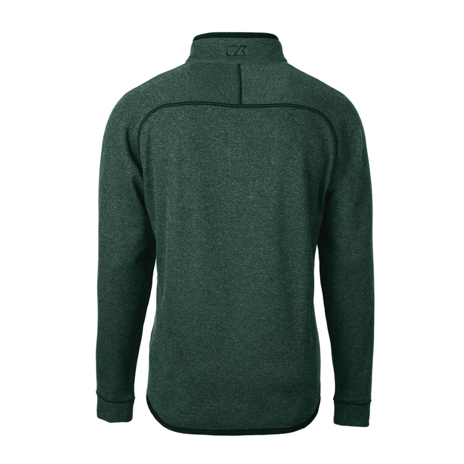 Men's Cutter & Buck Heather Green Portland State Vikings Mainsail Sweater-Knit Big & Tall Half-Zip Pullover Jacket - Image 4