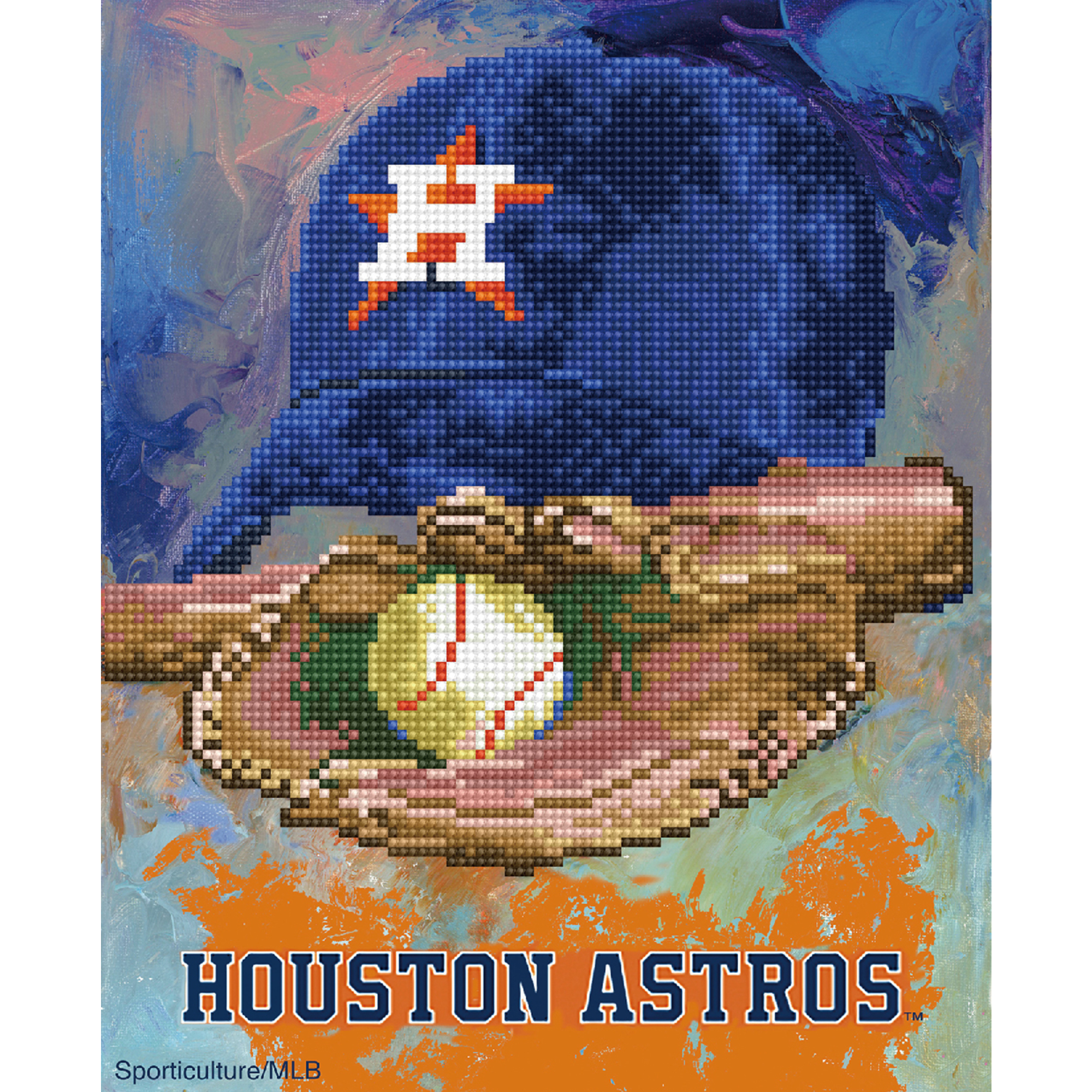 Sporticulture Houston Astros Diamond Art Craft Kit - Image 2