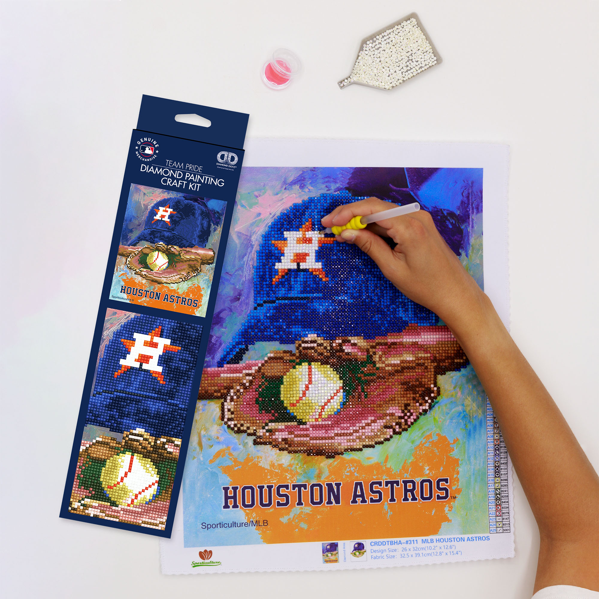 Sporticulture Houston Astros Diamond Art Craft Kit - Image 4