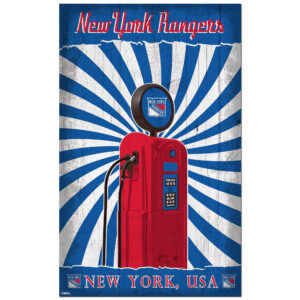 New York Rangers 11'' x 19'' Retro Pump Location Sign