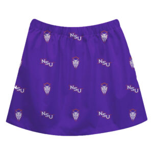 Girls Toddler Purple Northwestern State Demons All Over Print Skirt
