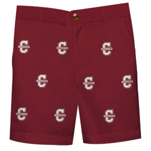 Youth Maroon Charleston Cougars Team Logo Structured Shorts