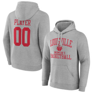 Men's Gray Louisville Cardinals Women's Basketball Pick-A-Player NIL Gameday Tradition Pullover Hoodie