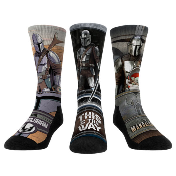 Unisex Rock Em Socks The Mandalorian Three-Pack Crew Socks Set