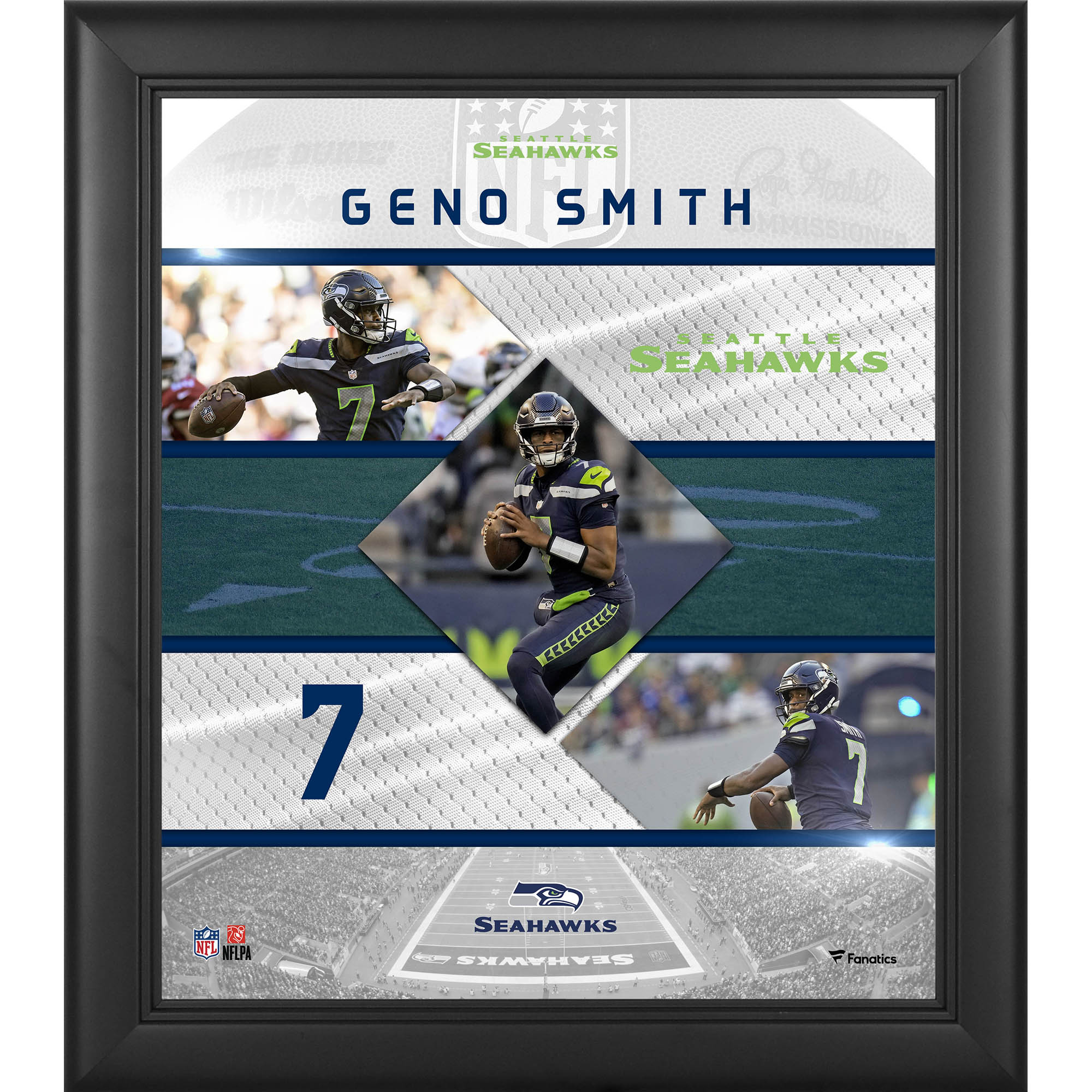 Geno Smith Seattle Seahawks Framed 15" x 17" Stitched Stars Collage