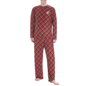 Men's Concepts Sport Red Tampa Bay Lightning Holly Knit Long Sleeve Top & Pants Set