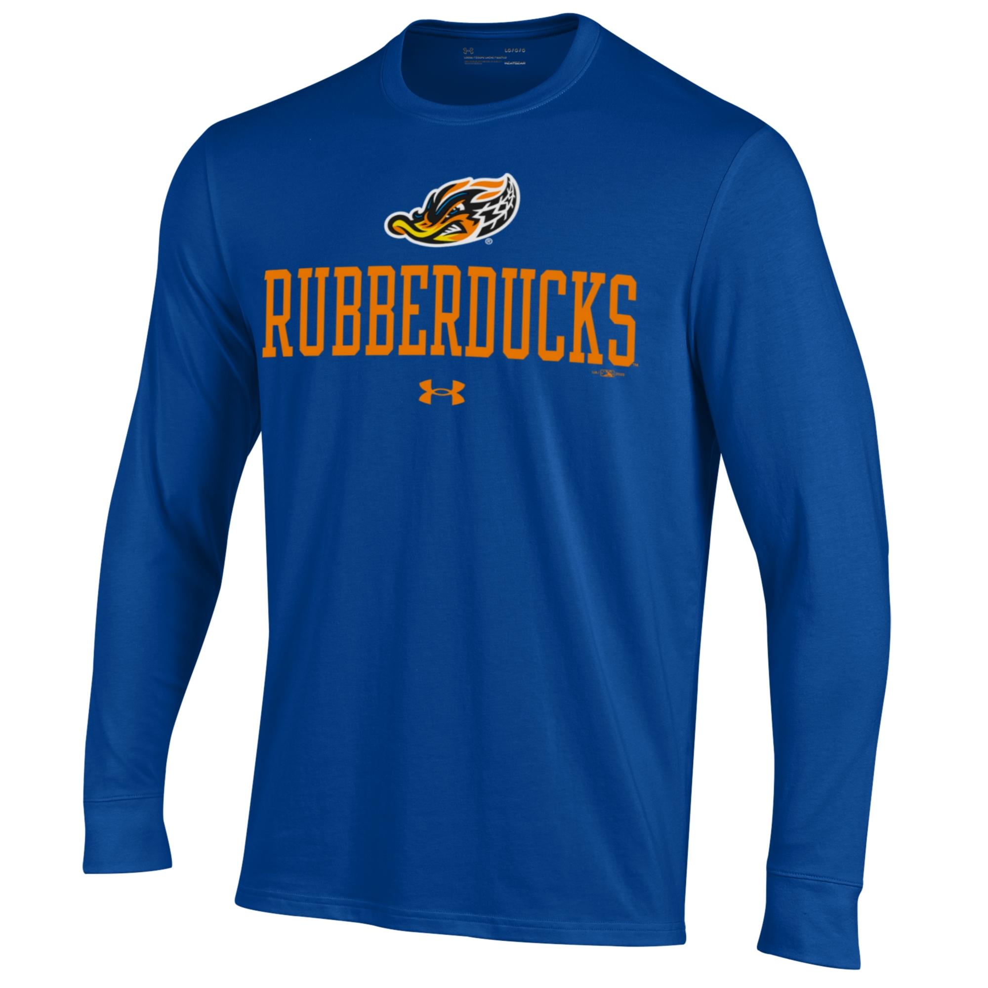 Men's Under Armour Royal Akron RubberDucks Performance Long Sleeve T-Shirt - Image 3