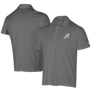 Men's Under Armour Gray Reno Aces Tech Mesh Performance Polo