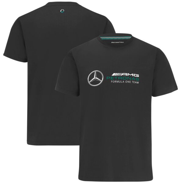 Mercedes AMG Petronas F1 Large Logo T-Shirt - Black - Unisex