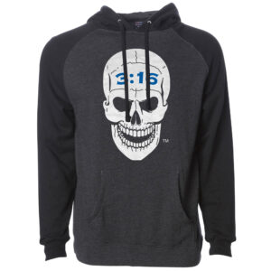 Men's Black "Stone Cold" Steve Austin 3:16 Skull Raglan Pullover Hoodie
