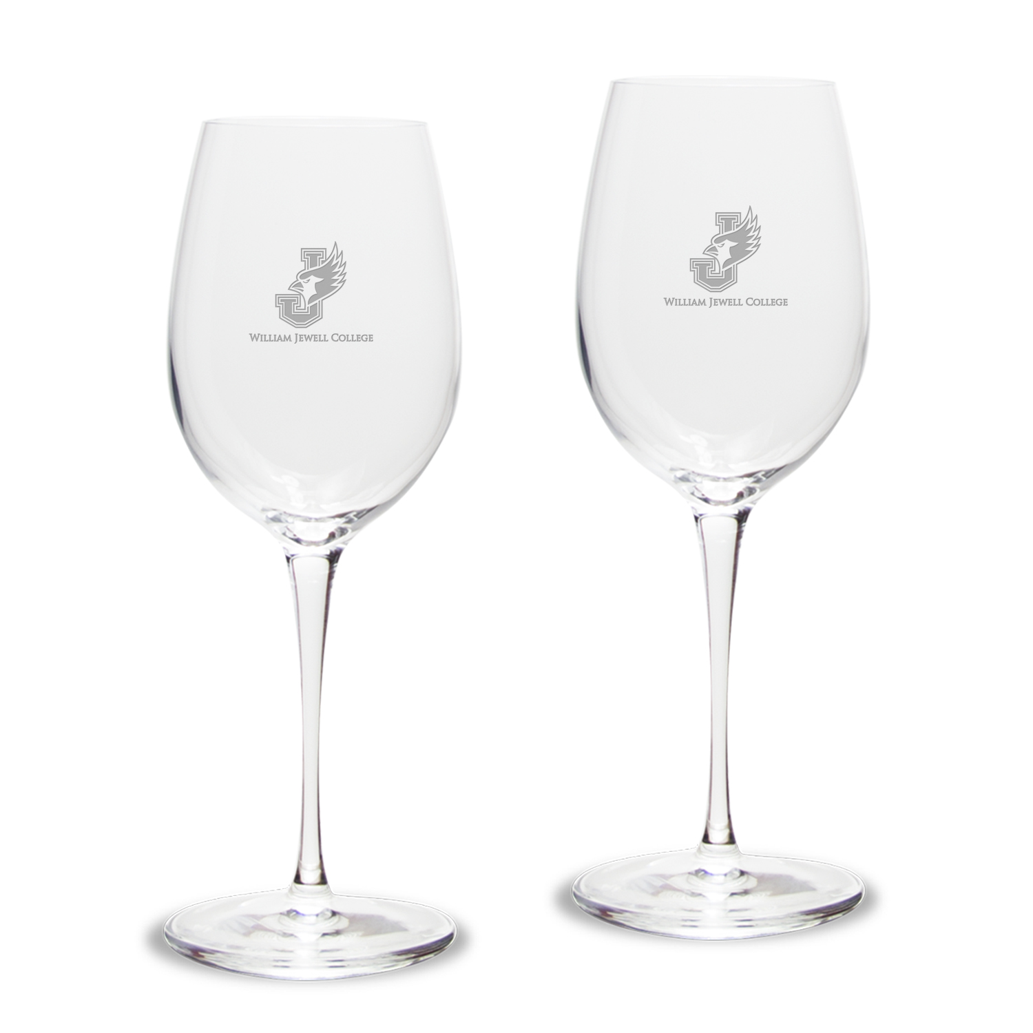 William Jewell Cardinals 12oz. Two-Piece Luigi Bormioli Titanium White Wine Glass Set