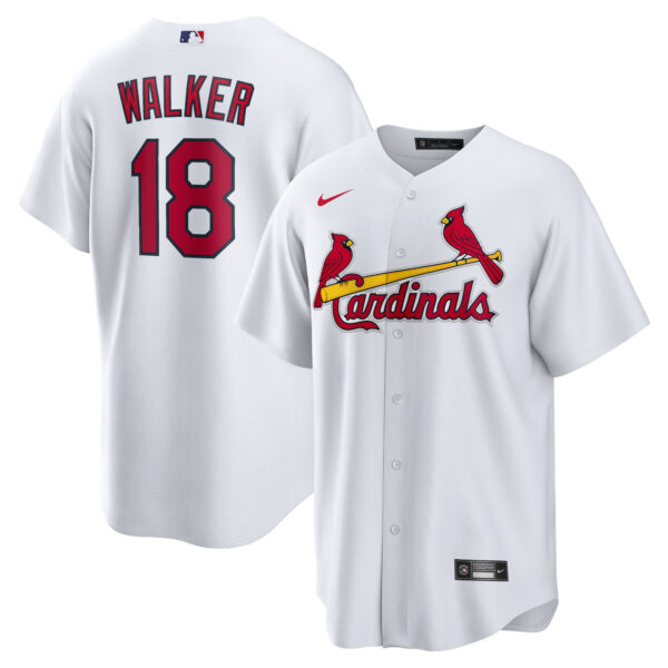 Men's Nike Jordan Walker White St. Louis Cardinals Home Official Replica Player Jersey - Image 5