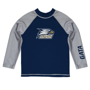 Toddler Vive La Fete  Blue/Gray Georgia Southern Eagles Solid Contrast Contrast Rash Guard